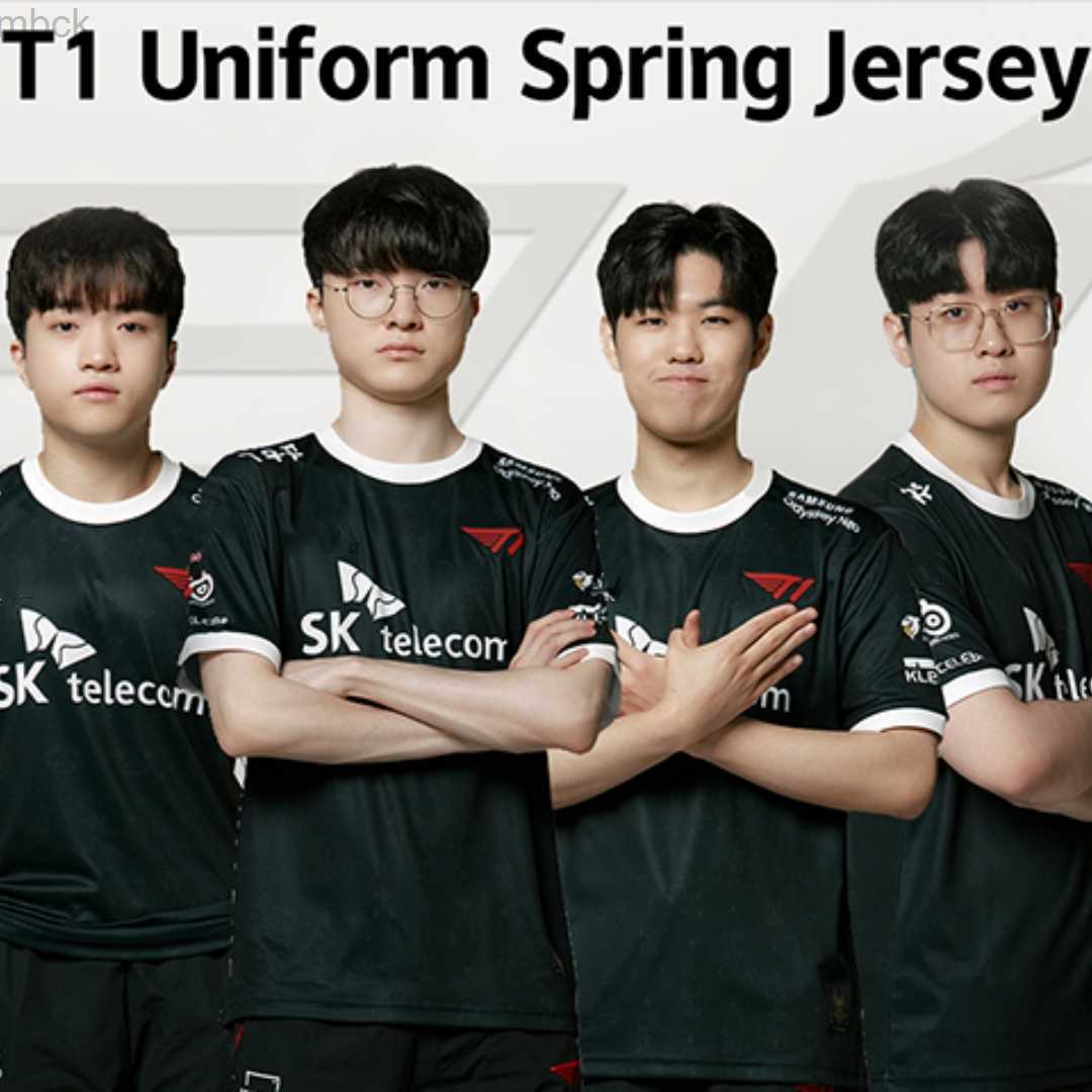 

Men's T-Shirts SKT T1 2023 Team Jersey Uniform FAKER LOL League T1 T-shirt LCK Custom Shirt Faker Keria Zeus Gumayusi Electronic Sportswear 3M412, 2022 custom name