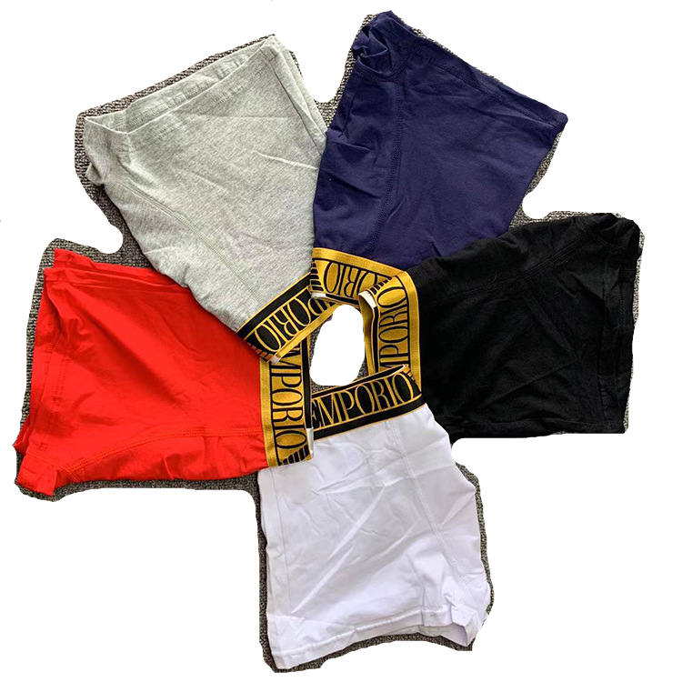 

Fashion Trends Take Europe and The United States Boom Men's Trendy Brand Boxer Underwear Breathable Cotton Boxer Shorts Men, Red