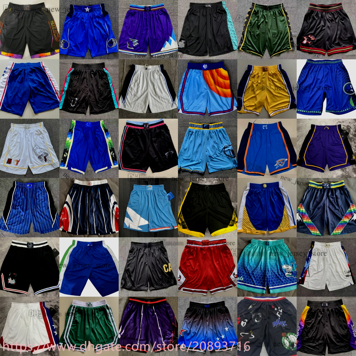 

Printed 2023 New City Basketball Pocket Shorts Top Quality Pockets Pants White Black Red Blue Green Purple Sport Short Man Size XS-XXL, Printed shorts