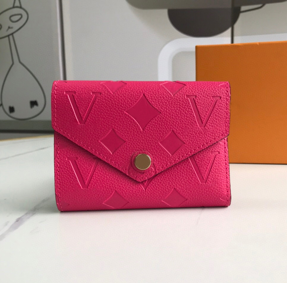 

Fashion designer wallet luxury Empreinte purses womens wallets high-quality embossed flowers letters credit card holders ladies short money clutch bags with box, 41938#embossed monogrames