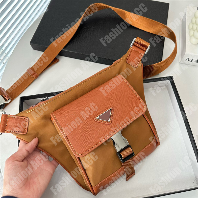 

2 Colors Mens Designers Cross Body Bag Womens Fashion Crossbody Bags Casual Nylon Designer Chest Bag Hasp And Zipper Luxury Purses, Black