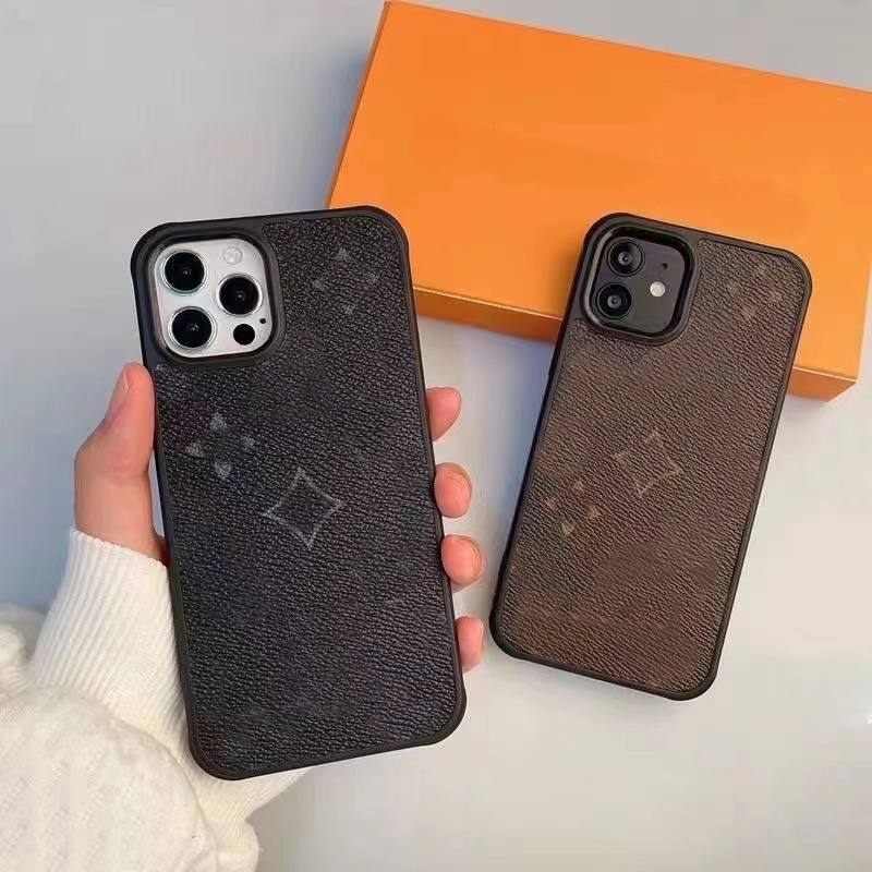 

Suitable for Apple 14promax phone case premium new iphone13 case big brand luxury 12 wear-resistant anti-slip 11, Brown (no box)