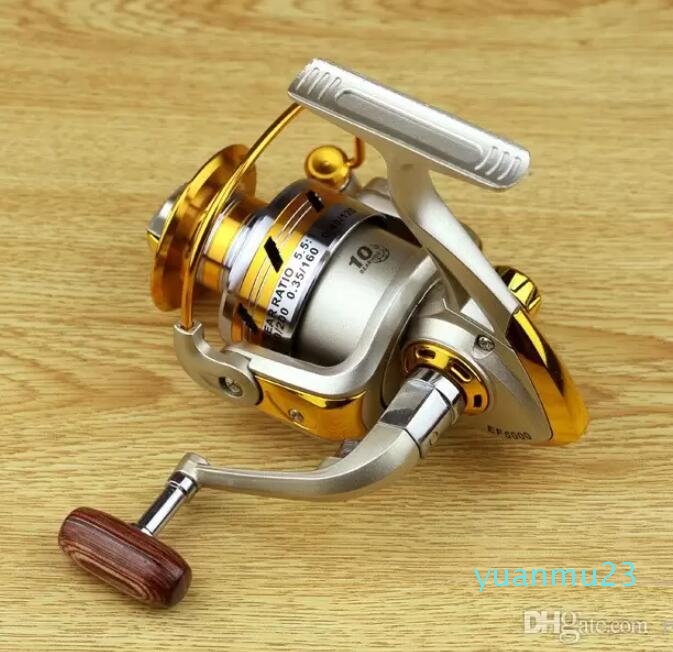 

YUMOSHI brand new Spinning Fishing Reel 5.5:1 Fishing tackle pesca Reel Feeder 4 Fishing Wheel EF1000-7000