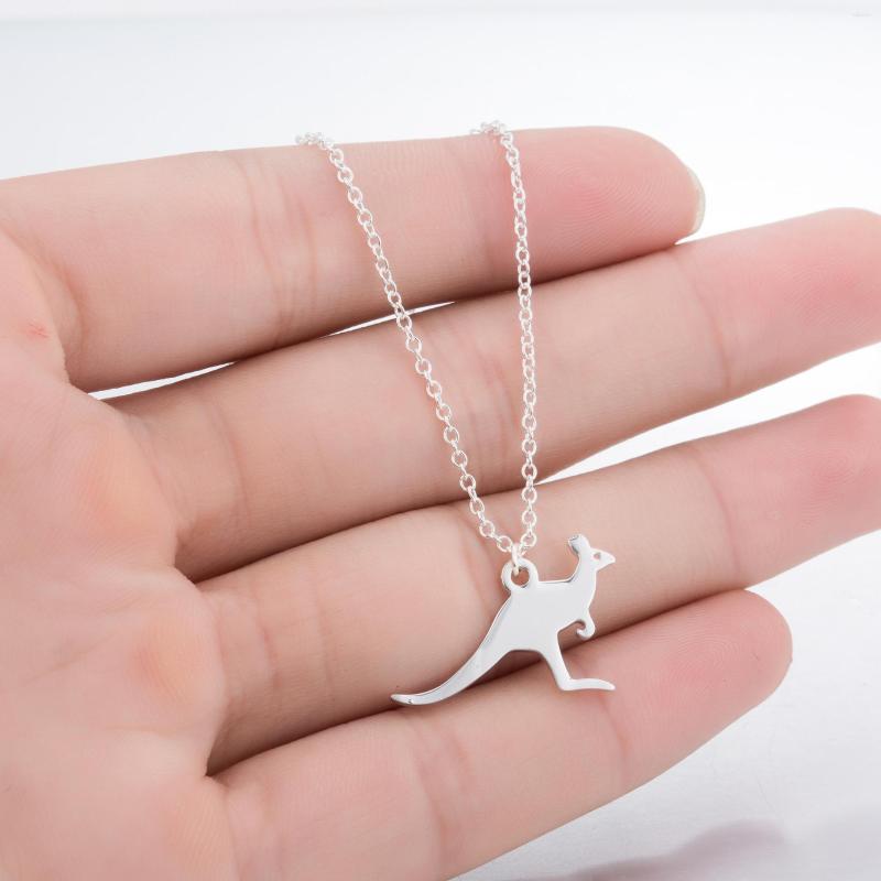 

Pendant Necklaces 10pcs Stainless Steel Dainty Animal Kangaroo Necklace