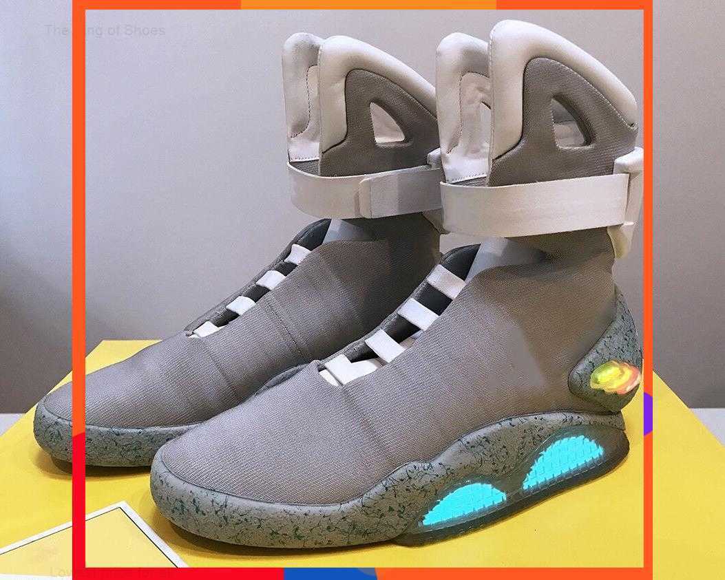 

Sneakers Led Shoes Dark Gray Marty Mcfly 'S Lighting Marty Mcflys Mags Black Authentic Air Mag Back To The Future GloBack to the Future, Us13c=eur31