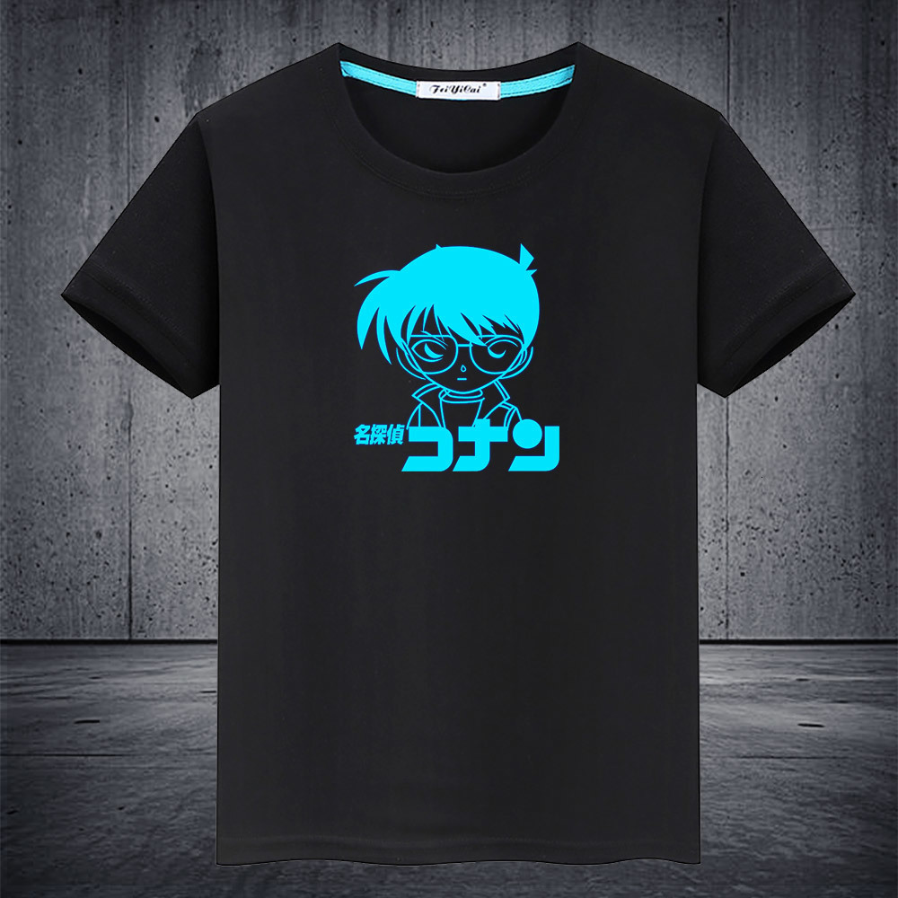 

Men's T-Shirts Detective Conan Luminous T Shirt Child T Shirt Summer Fashion Short sleeve Men's Women T-shirt Tops Vest Leisure Tees 230413, 01