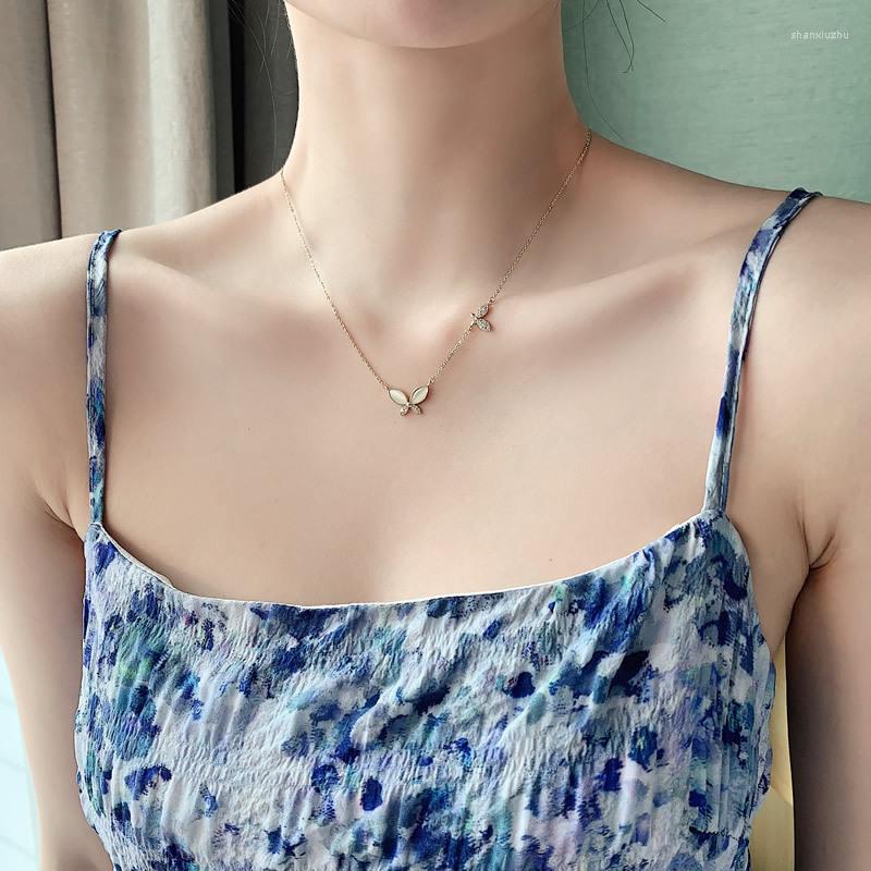 

Chains Korean Neck Chain Necklace Butterfly Pendant Fashion Jewelry Women's Luxury