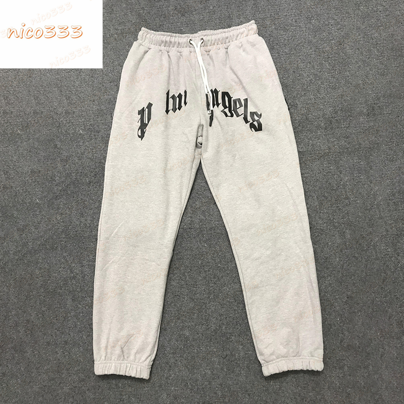 

23ss newest pants letters printed floral drawstring foot loose cotton casual versatile street men and women sweatpants, #05