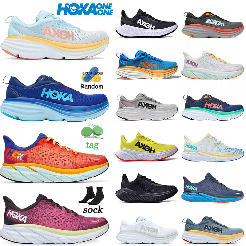 

Hoka One One Bondi 8 Outdoor Running Shoes Carbon x2 Clifton Platform Sneakers Black White Hoaks Lilac Marble Mens Women Aquarel Trainers Walking Jogging, A3 hoka clifton 8 outer space 40-45
