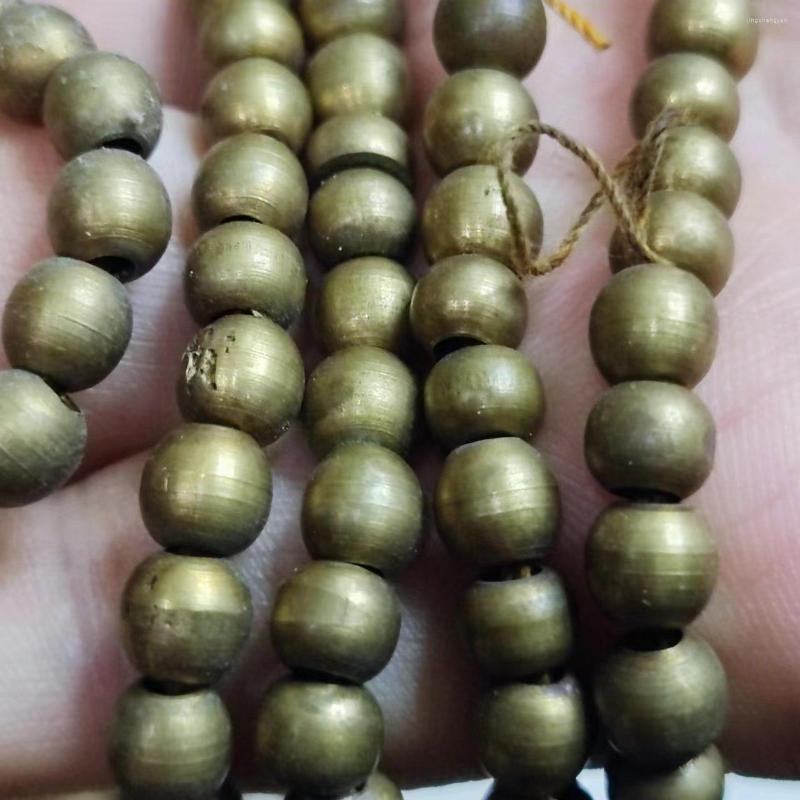 

Pendant Necklaces 1pcs/lot Tibet Unique Old Object Lima Copper Bead Necklace Products Buddhist Utensils Yellow Jewelry Folk-custom Precious