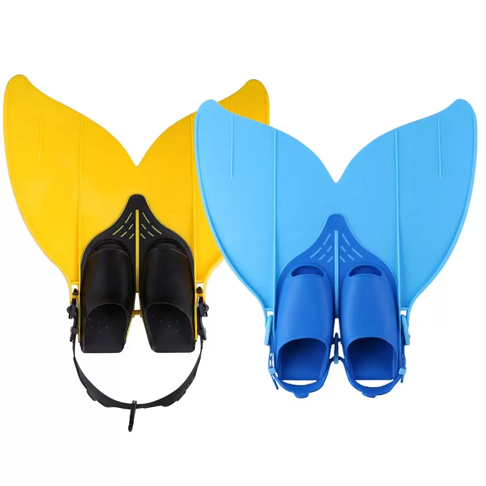 

Adjustable Mermaid Swim Fins Diving Monofin Separated Foot Swimming Foot Flipper Mono Fin Swim Training Fins For Kids Girls Boys F-108