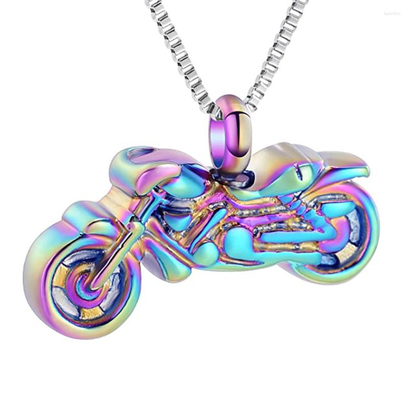 

Pendant Necklaces Motorcycle Cremation Jewelry For Ashes Penadant Urn Locket Stainless Steel Keepsake Memorial Necklace