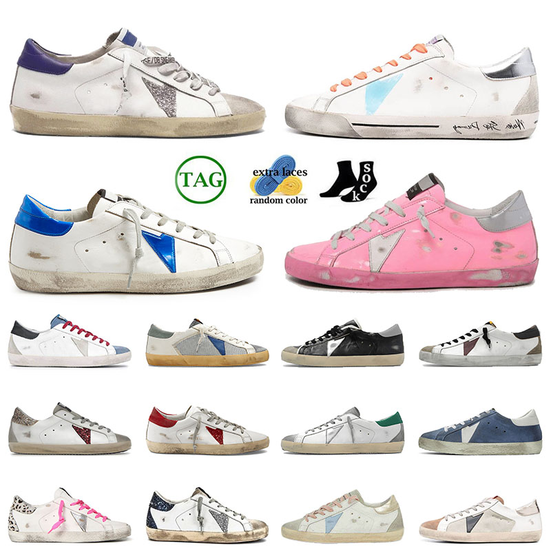

2023 New Platform Golden Goose Casual Shoes Sneakers Women Italy Old Dirty Style for Men Leather Super Star Fashion Skate Low Outdoor Loafers EUR 35-46, 25 36-39