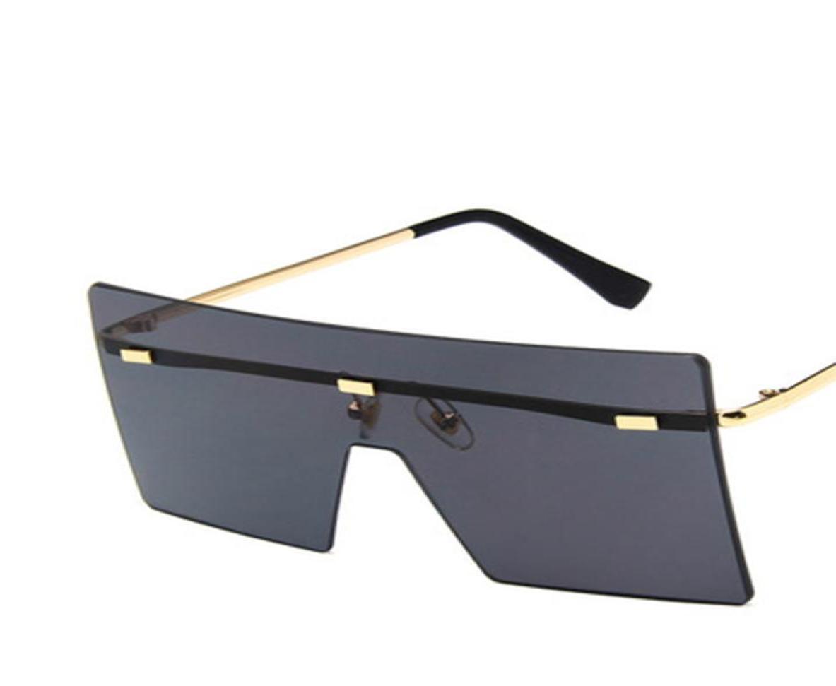 

Unisex Fashion Oversized Square Rimless Sunglasses Women Flat top Big Sun Glasses Travel Gradient UV4003653638