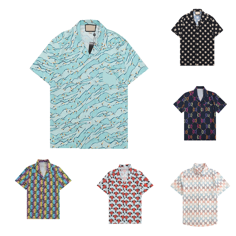 

Casual Shirts Men Summer Beach Style Shirt Alphabet Print Striped Shirt Couple Oversize Top -3xl