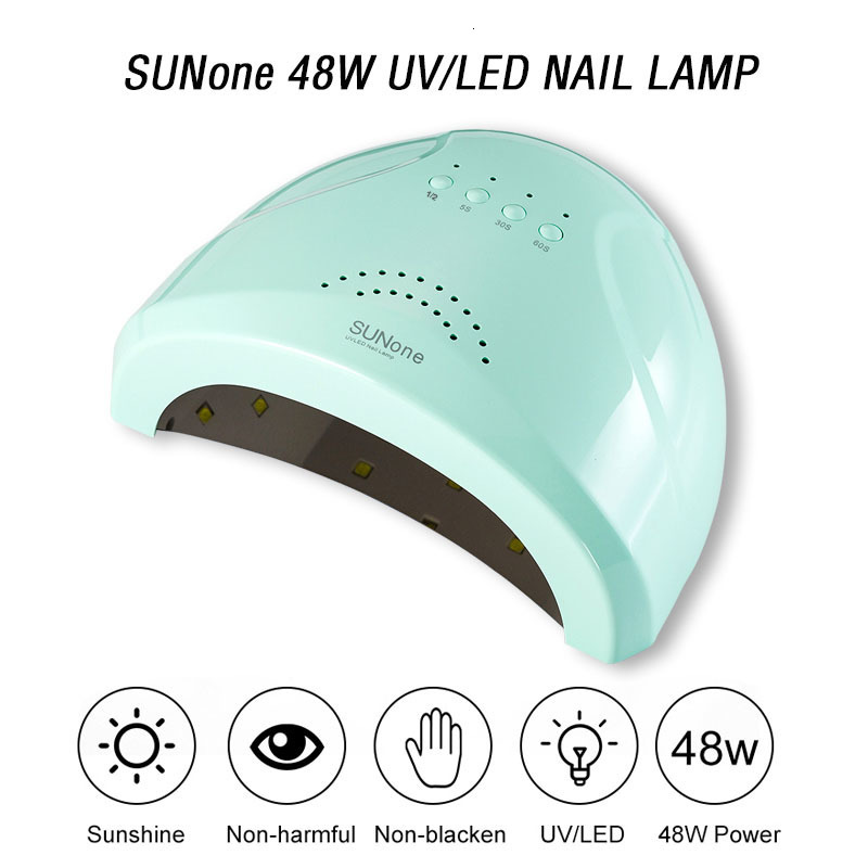 

Nail Dryers SUNone 48W UV LED Lamp for Nails Professional Gel Polish Drying Lamp With 4 Gear Timer Protable Smart Nail Dryer Nail Tools 230413, Pink