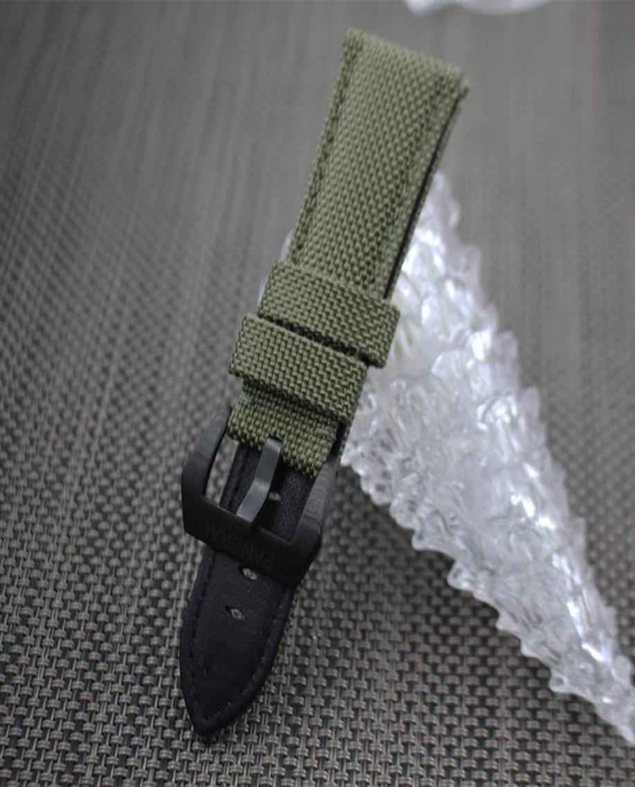 

whole Nylon watchband watch strap 22mm 24mm 26mm waterproof sport wristwatches band stainless steel buckle for PAM7628105