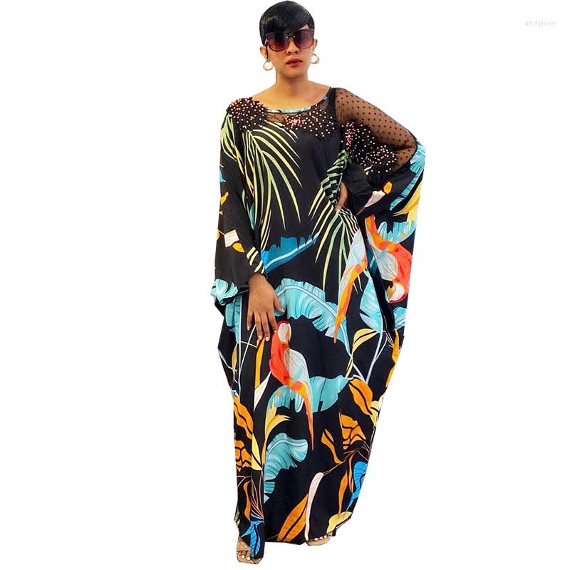 

Ethnic Clothing African Dresses For Women Elegant Dashiki Autumn Spring Maxi Dress Ladies Traditional Africa Fairy Muslim Fashion Abaya