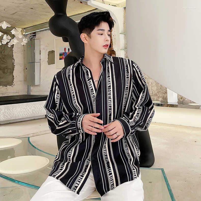 

Men's Casual Shirts B03597 Fashion Men's 2023 Runway Luxury European Design Party Style Clothing, Picture shown