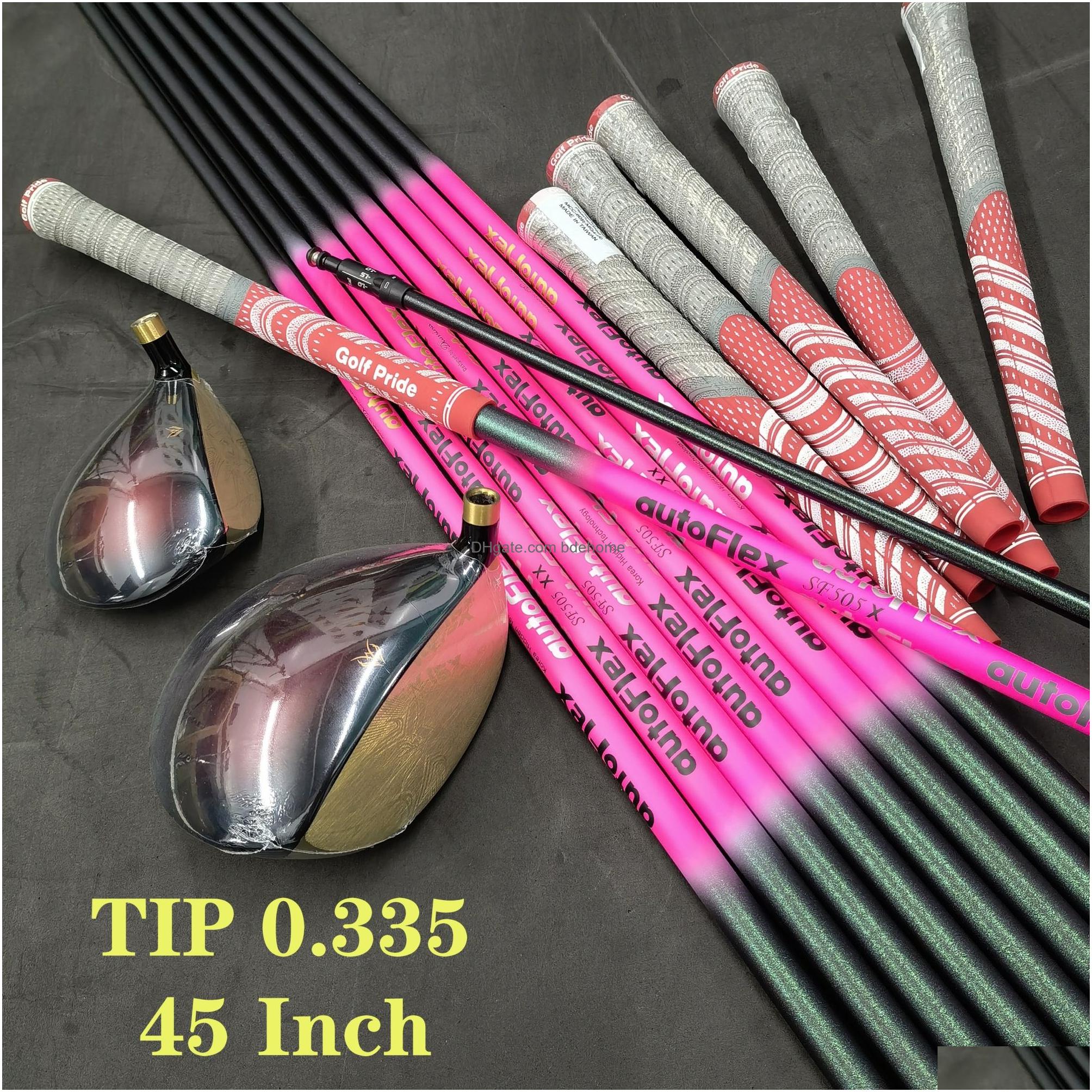 Drivers Golf Shaft Flex Driver Sf505/Sf505X/Sf505Xx Flex Graphite Wood Assembly Sleeve And Grip Drop Delivery Sports Outdoors Golf Gol Dh6J2