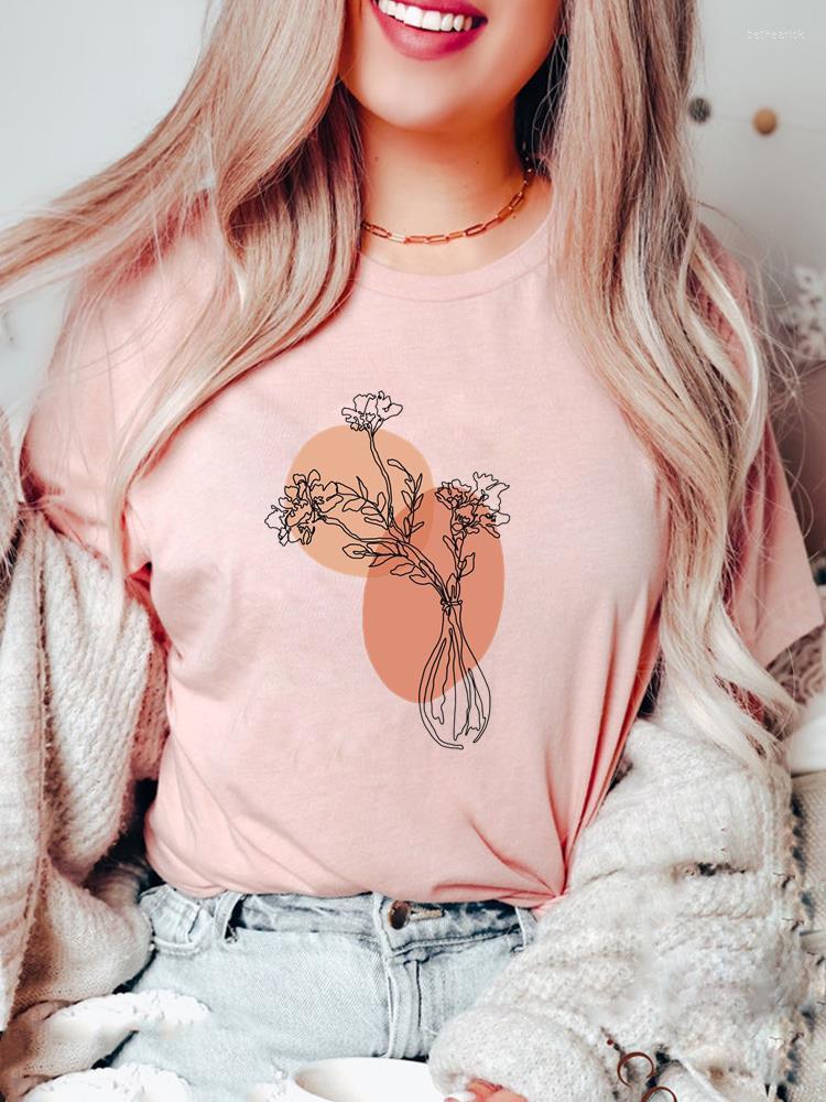 

Women' T Shirts Female Short Sleeve Clothes Ladies Fashion Clothing Watercolor Trend Cute 90s Print T-shirts Women Casual Graphic Tee, Sn33607