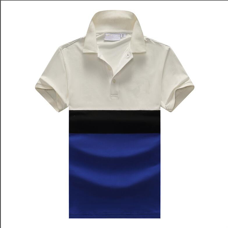 

men's Business shirt short-sleeved summer POLO thin plus fat plus size T-shirt American trend lapel top 1FVX, Army green