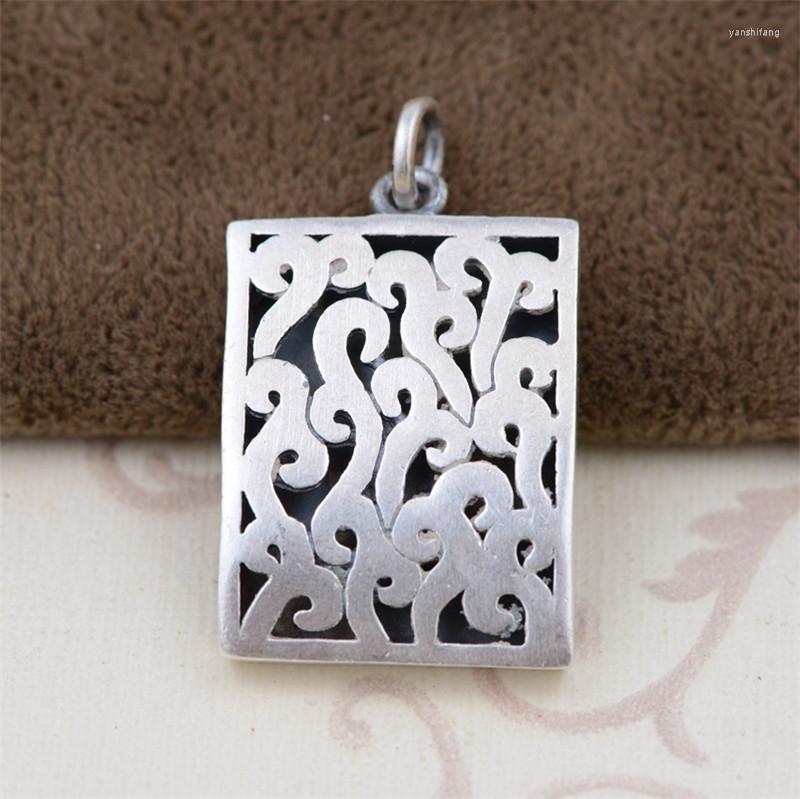 

Pendant Necklaces LYBUY 990 Silver Square Lucky Cloud Pure S990 Solid Thai Pendants For Women Jewelry Making