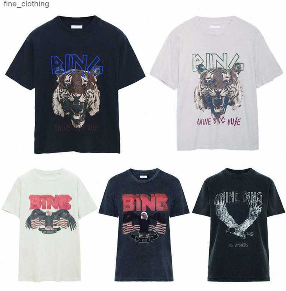

Anine Bing tshirt womens designer t shirt 2023SS women shirt letters printed cotton Tee summer top short-sleeve