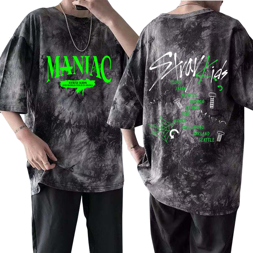 

Men's T-Shirts Stray Kids Maniac Fashion T-Shirt Cool Fans Short Sleeve Tops Unisex 230413, Black