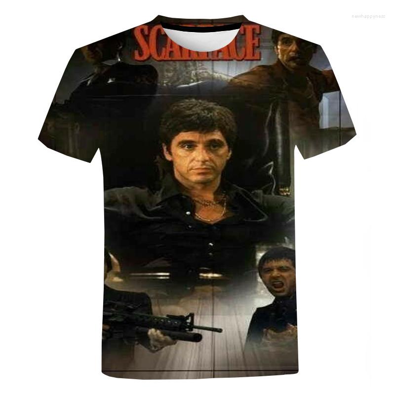 

Men's T Shirts Scarface 3D Print Shirt Fashion Casual T-shirt Harajuku O Neck Streetwear Unisex Oversized Cool Tee Tops, 608