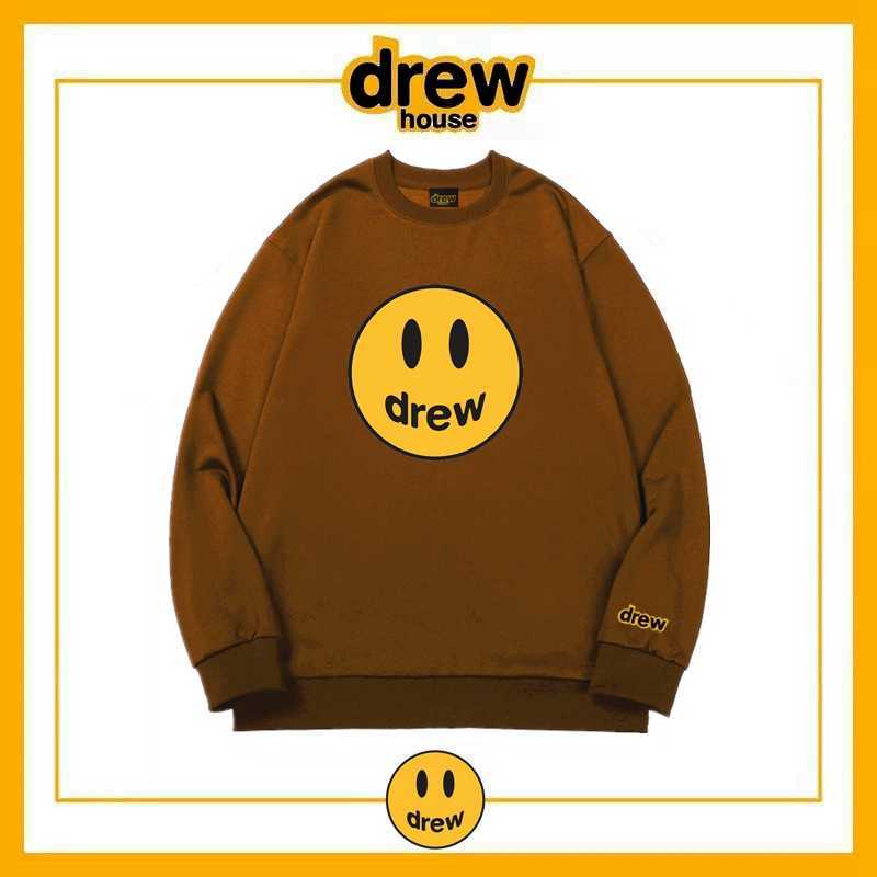 

DrewHouse Smiling Face Fashion Brand High Street Loose Couple Cotton Round Neck Plush Sweater Men's Hoodies, Shipping fee