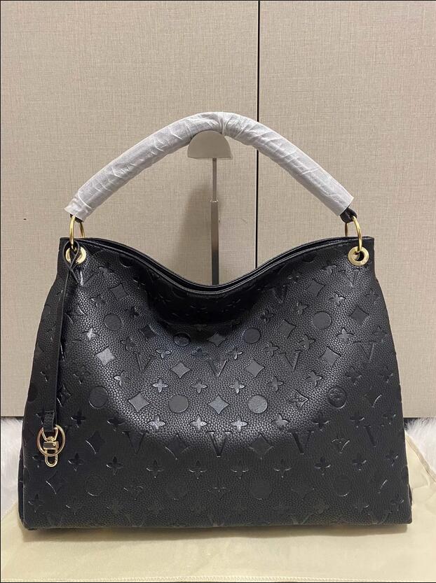 

Fashion Designers ARTSY Leather Lady Totes Crossbody Bags High Quality Handbags Women Shoulder Bag Luxury Tote Backpack M40249 M44869 N40253, Black embossing flower