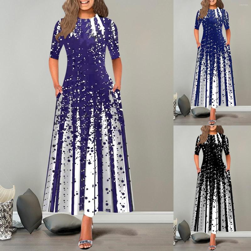 

Casual Dresses Arrivals Womens Long Sleeve Floral Printed A Line Clothing Maxi Dress For Women Congo Summer, Black