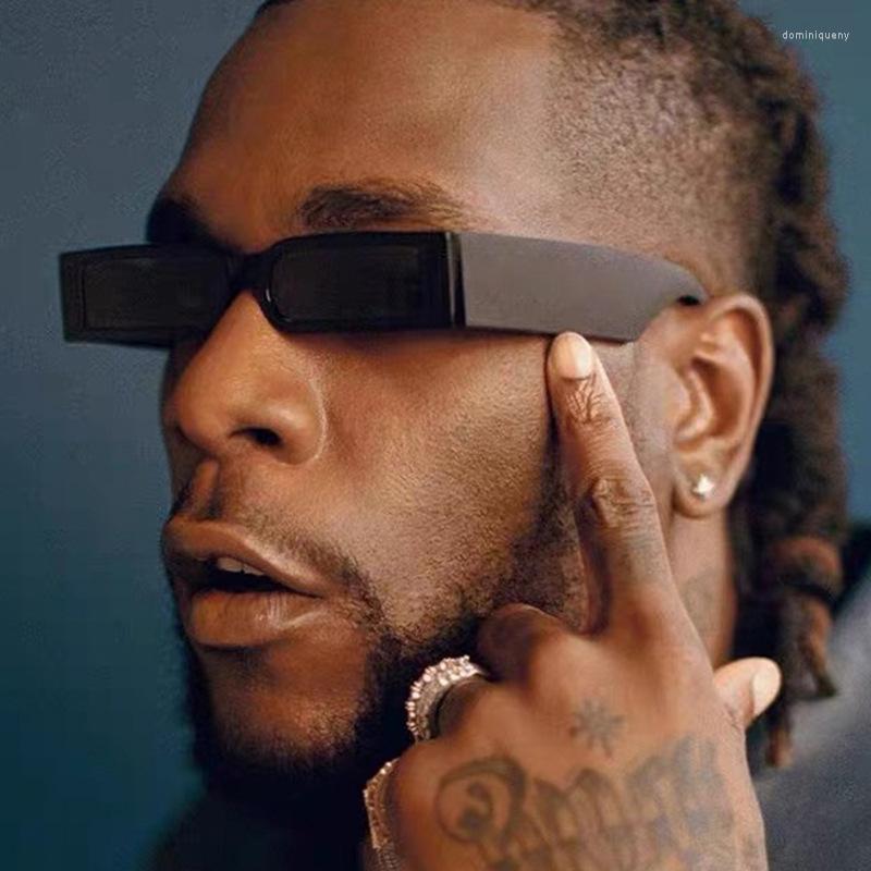 

Sunglasses Rectangle Fashion Man Hip Hop Vintage Designer Black Shades Sun Glasses Small Frame Personality