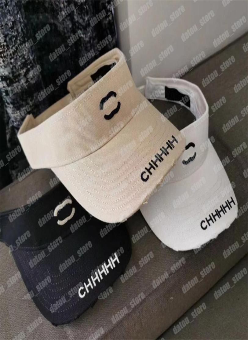 

Casquette Designer Visors Hat For Women Beach Luxury Bucket Hats Summer Bonnet Fedora Beanies Womens Visor topless Baseball Caps B2805552, Black