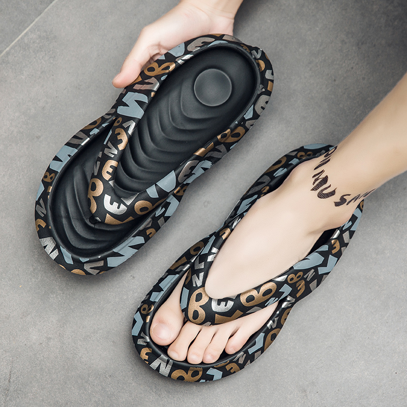 

Slippers Men Women Flip Flops Summer Couples Slides Breathable Cool Beach Sandals Beach Slippers Lightweight Bone Male Water Shoes 230413, Black