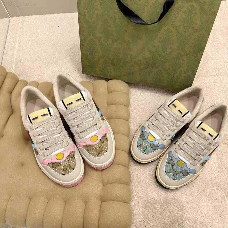 

Casual Dress Shoes Roof g Family Small Women's 2022 New Classic Flower Leather Leisure Made Old Dirty Shoes s, Light blue