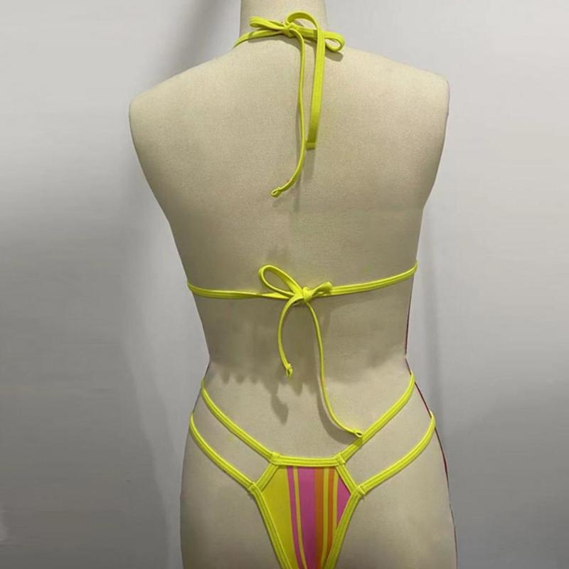 

Women's Swimwear Split Type Attractive Sexy Two Piece Women Bikini Set Lightweight Backless For SwimmingWomen's, Yellow