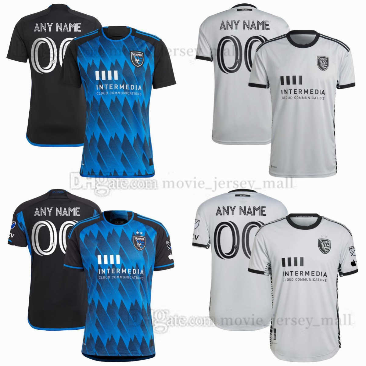 

MLS Soccer Jerseys San Jose Earthquakes Akapo Beason Cowell Ebobisse Espinoza Gruezo Marcinkowski Marie Mensah Monteiro Nathan Rodrigues Judson Custom Shirts, Picture