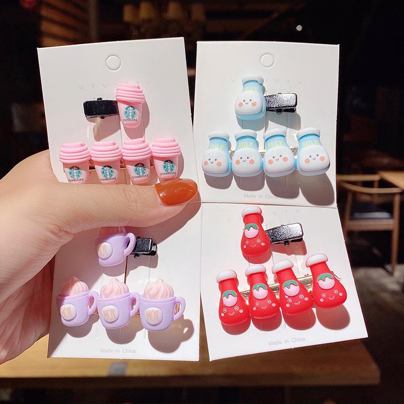 

Hair Accessories 2pc/Set Lovely Cartoon Milk Bottle Children Hairclip Korean Style Kids Hairpins Girls Headwear Ornament Suit, Style 3