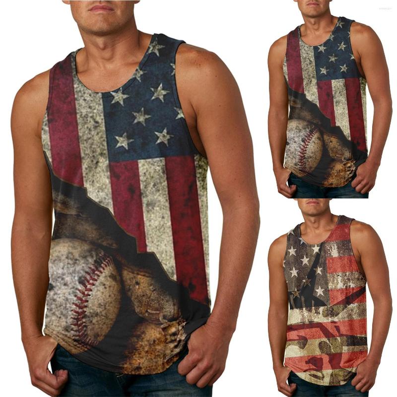 

Men' Tank Tops Gym Stringer Top Men Bodybuilding Cotton Sleeveless Shirt Man Fitness Vest Singlet Sportwear Workout Tees Independence Day, Dark gray-d
