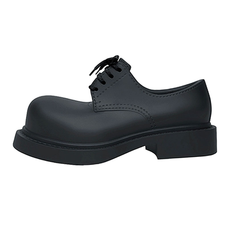 

Big Toe Man Derby Shoe Thick Sole Men Design Oxford Large Men's Elevator Shoes, Black