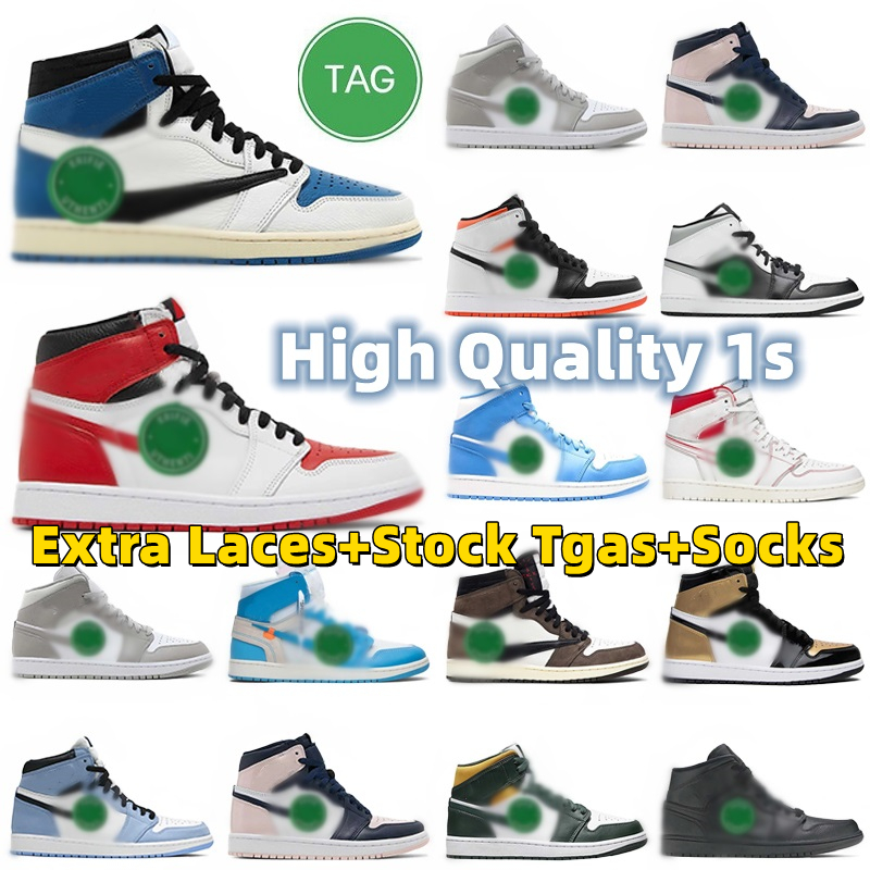 

Jumpman 1 Travis Scotts 1s Basketball Shoes Mochas Black Toe White Grey Cactus Jack Mystic Green Men Women Trainers Outdoor Sports Sneakers, 15
