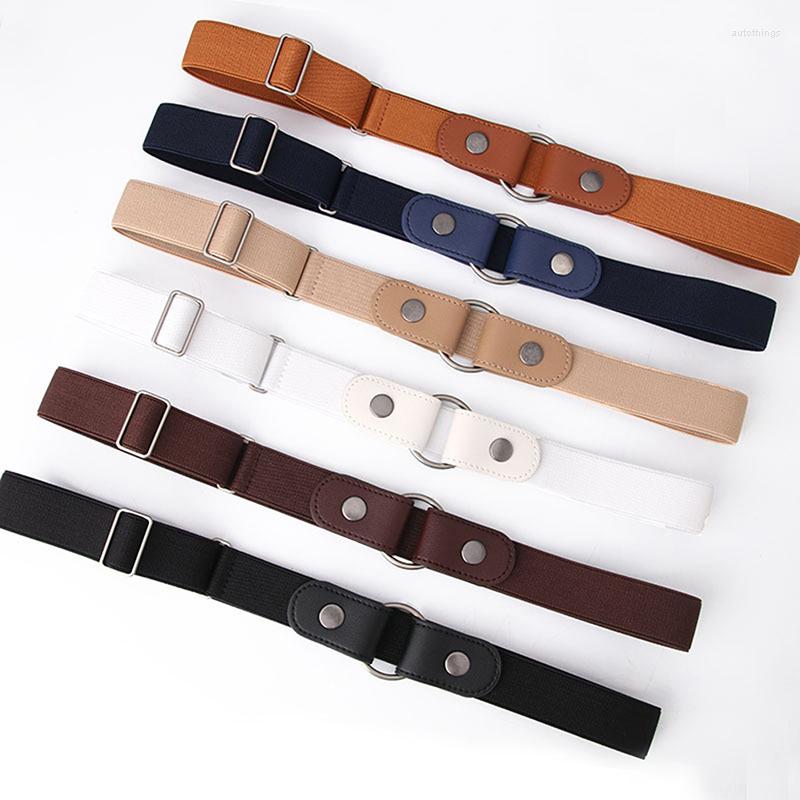 

Belts Buckle-free Elastic Invisible Belt For Jeans Genuine Leather Without Buckle Easy Women Men Stretch Cintos No Hassle, Black
