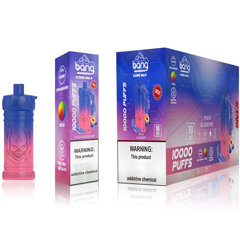 

Original Bang King Max Puff 10000 Disposable Vapes Pen 10k Puffs Airflow Adjustable E Cigarette Vaporizer Recharge Mesh Coil Vape Puffbars VS Bc5000 Os5000 Ti7000