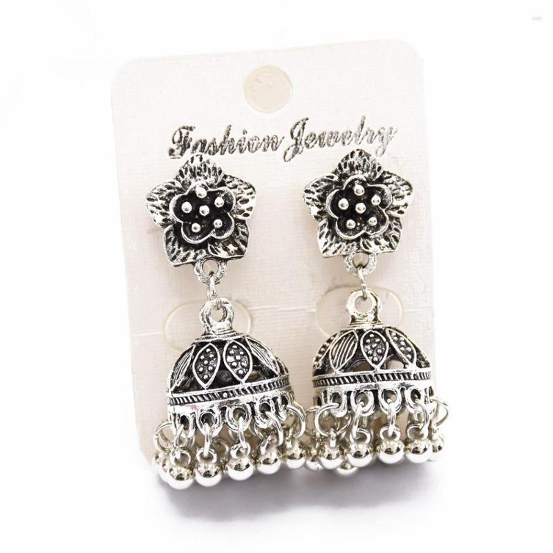 

Dangle Earrings Turkish Vintage Metal Drop Carved Flower Party Egypt Jhumka Earring Gypsy Thailand Mexican Jewelry