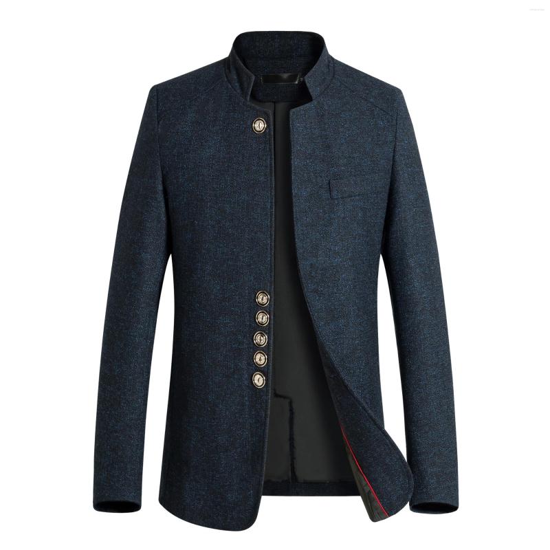 

Men's Suits MRMT 2023 Brand Men's Slim Stand-up Overcoat For Male With A Single Row Of Multi-button Outer Wear Garment, Black