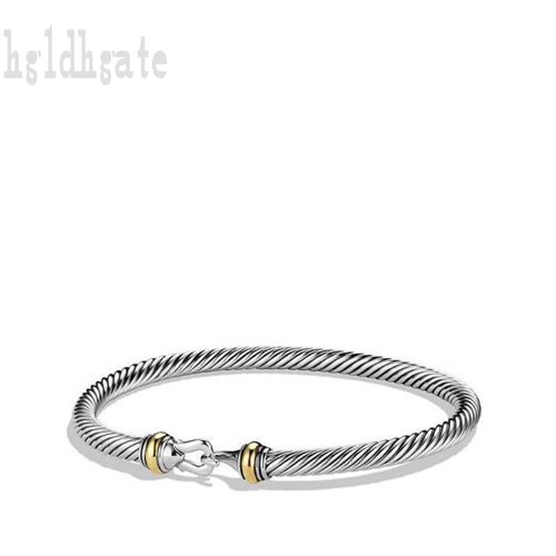 

Christmas luxury bangle dy designer for women cable bracelet round heads friendship cuff adjustable alloy twists helixes designers bracelets buckles ZB026 F23