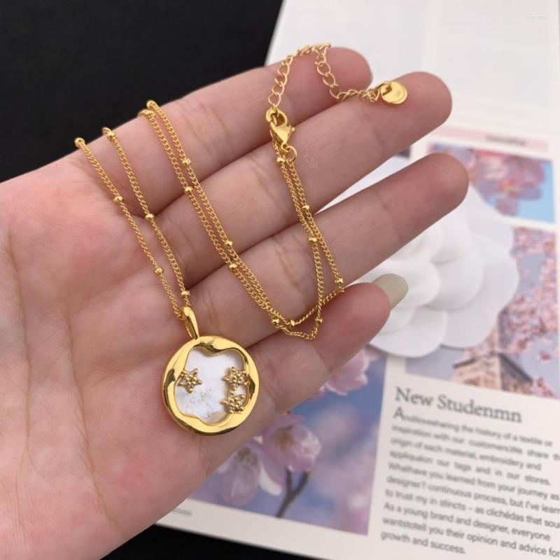 

Pendant Necklaces Frosty Wind Star Medal Adjustable Necklace