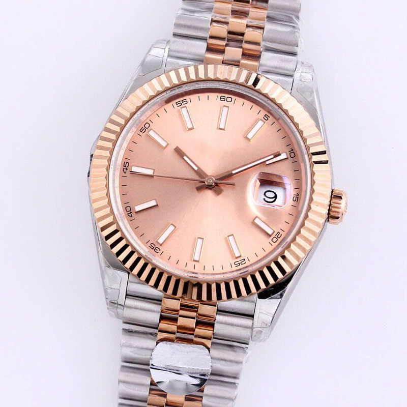 

Watch Mens Watch Automatic Mechanical Watches Business WristWatch Stainless Steel Waterproof desinger Montre De Luxe 40mm Calendar Pink Watch, Color1